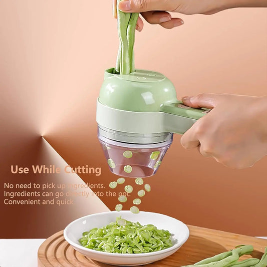 5-in-1 Electric Vegetable Cutter Set, Portable, Rechargeable Food Processor