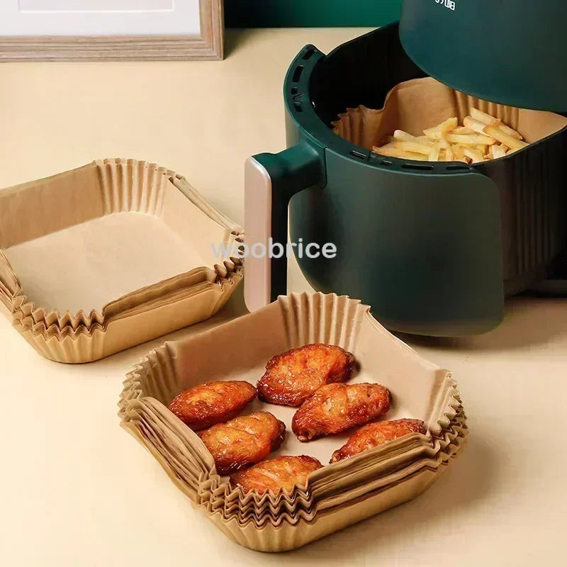 50/100pcs Non-Stick Air Fryer Liners & Baking Papers